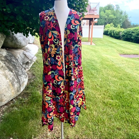 Lularoe Joy Long Open Front Cardigan - Picture 2 of 15